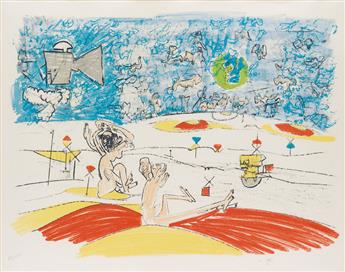 ROBERTO MATTA Two color lithographs from Hecatombe de Toros.